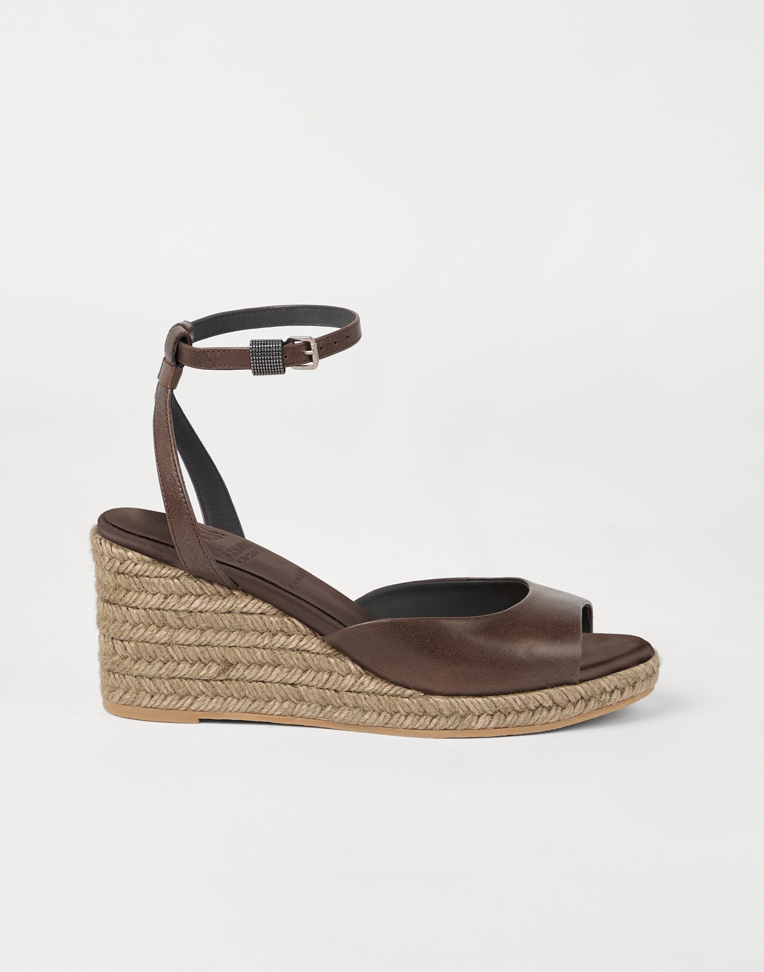 Cowhide espadrille wedges with monili - 5