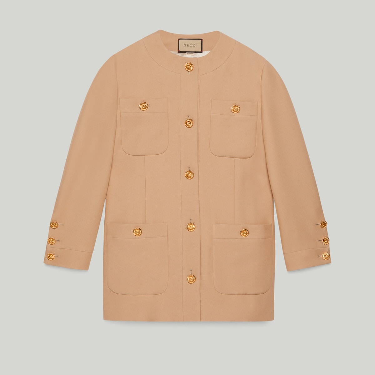 Belted crêpe wool-silk jacket - 9