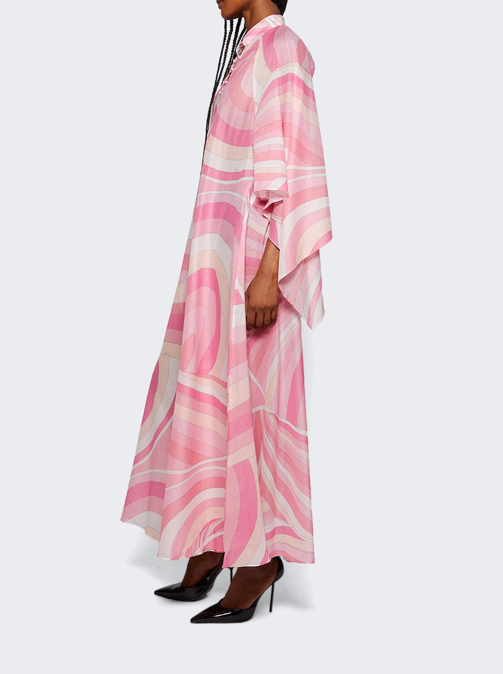 Iride Print Long Kaftan Rosa - 3