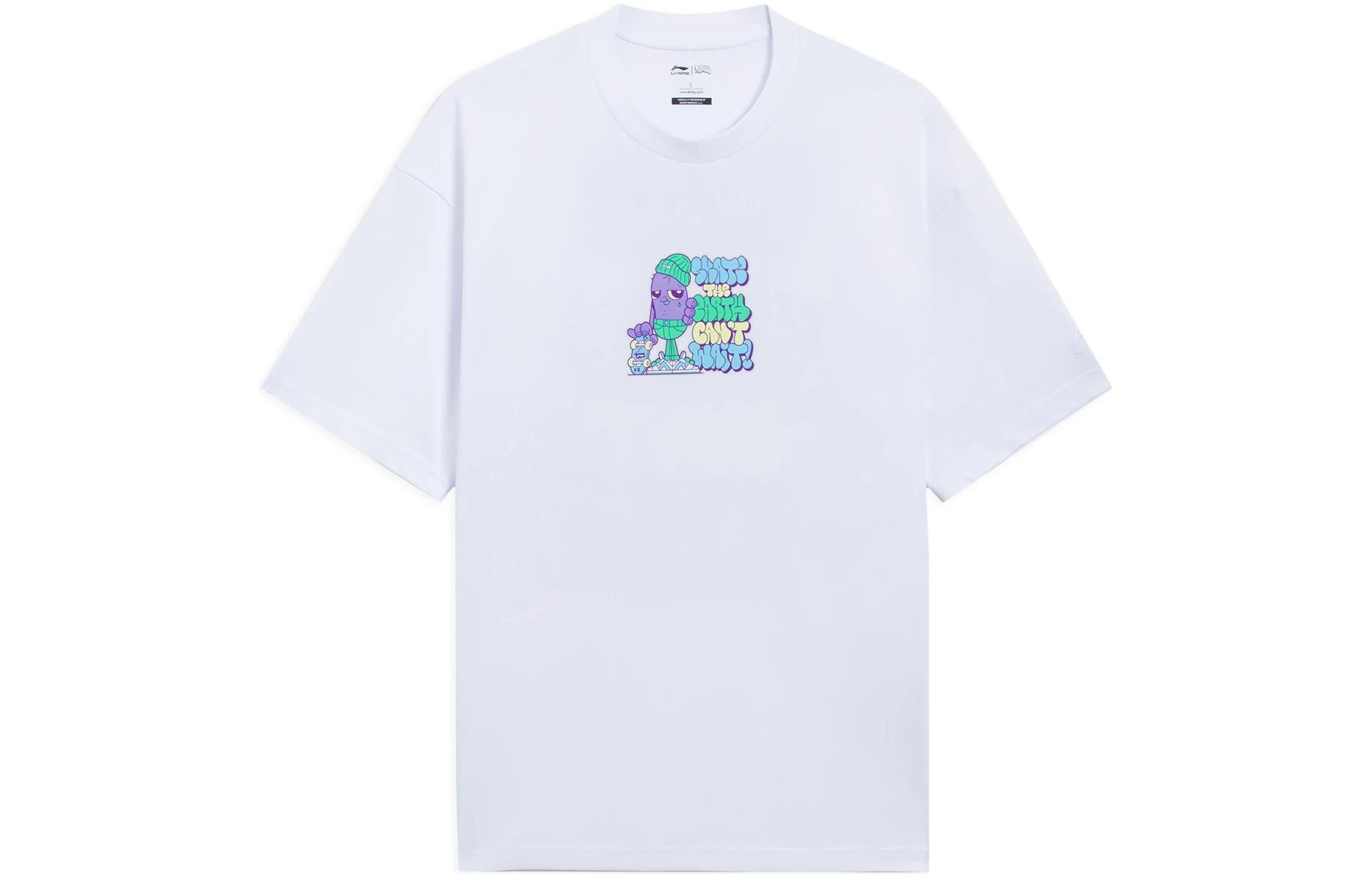 Li-Ning x Persue Cartoon Graphic Loose Fit T-shirt 'White' AHSS295-3 - 2