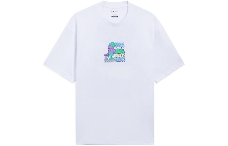 Li-Ning Li-Ning x Persue Cartoon Graphic Loose Fit T-shirt 'White' AHSS295-3 outlook