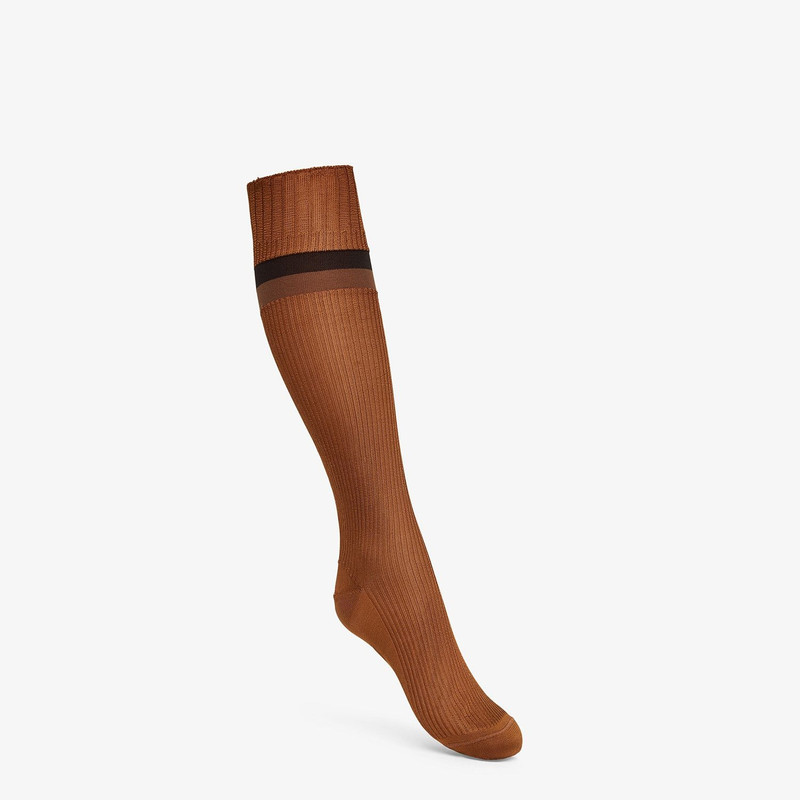 Brown silk socks 1