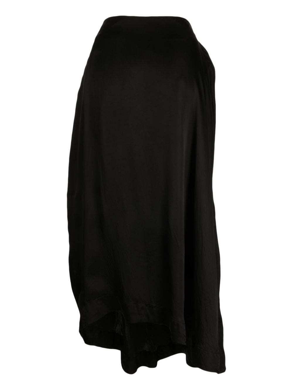 asymmetric cotton midi skirt - 2