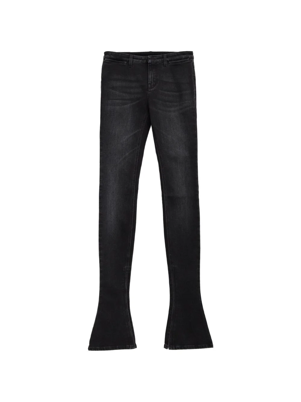 faded flared-hem jeans - 1