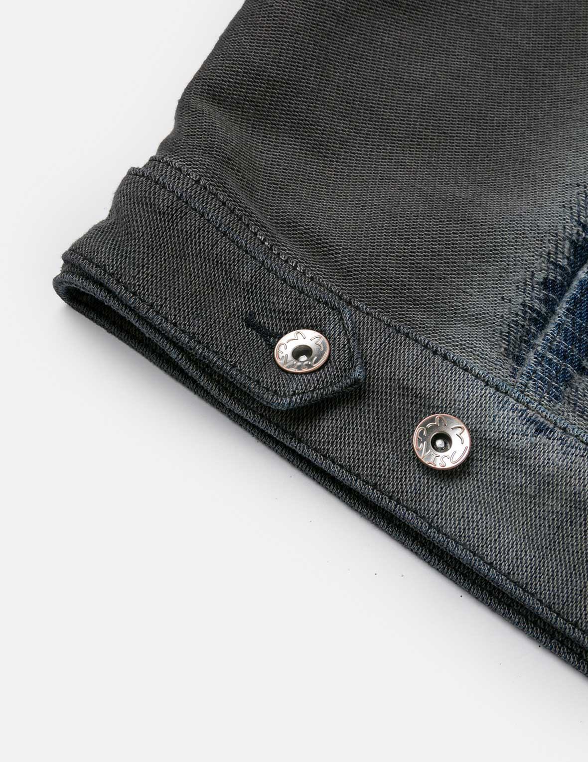 Distressed Seagull and Logo Print Relax Fit Washed Denim Jacket - 12