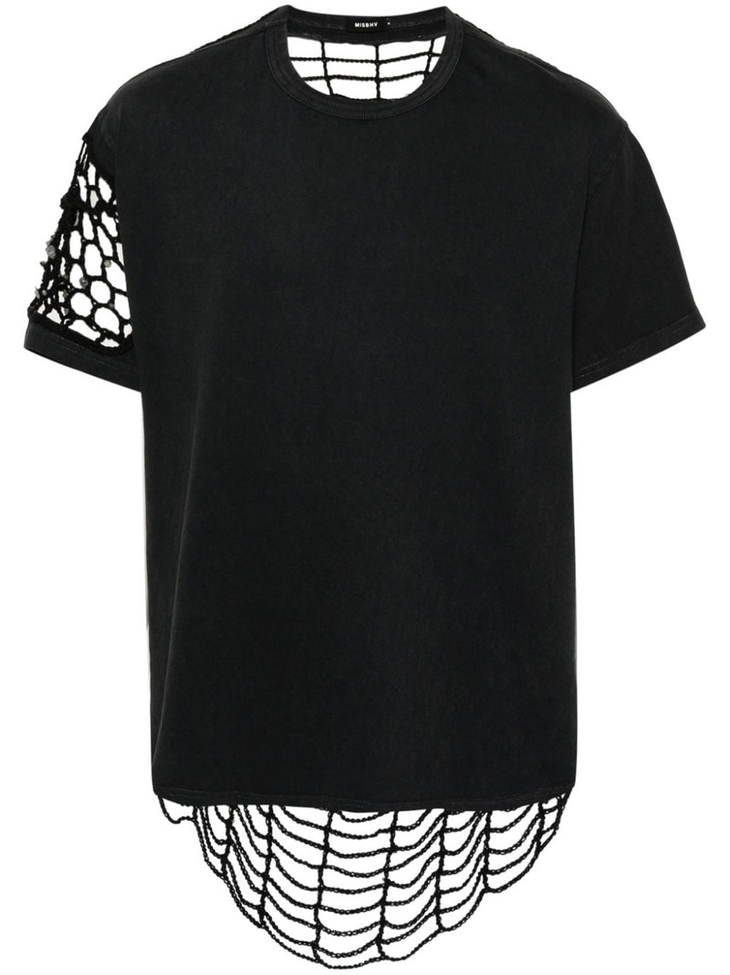 crochet-panelling T-shirt 1