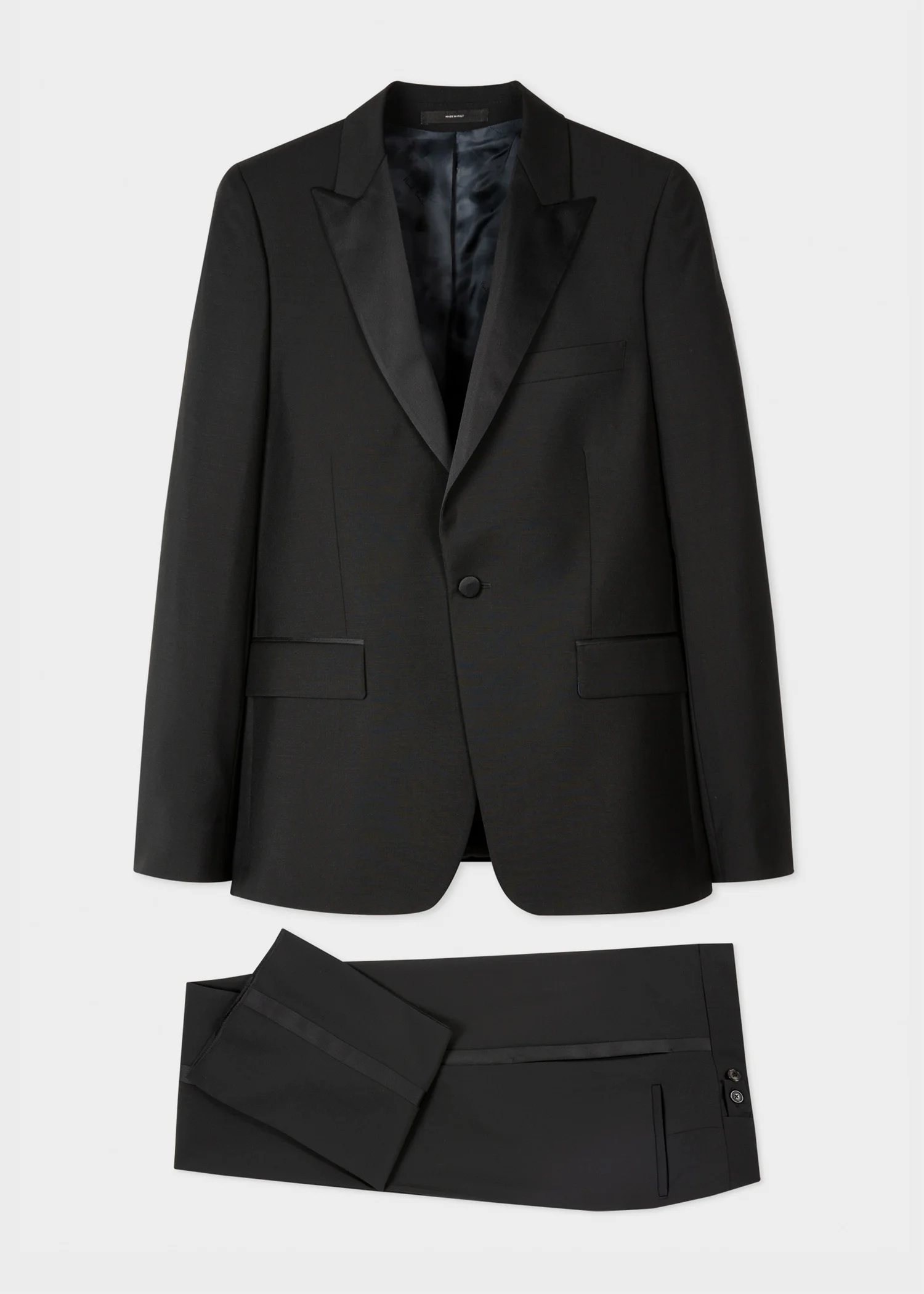 The Soho - Tailored-Fit Black Wool-Mohair Evening Suit - 1