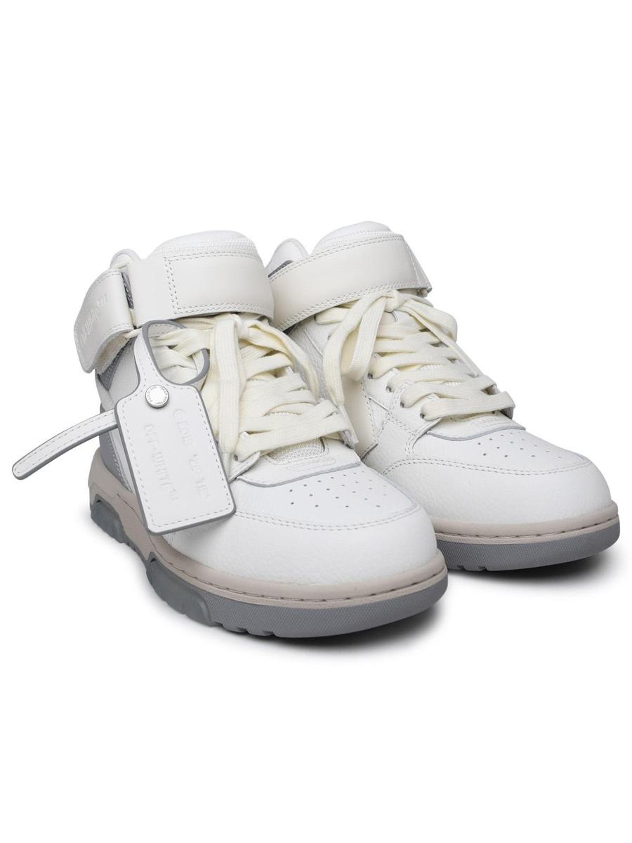 Off-White 'Out Of Office' Mid White Leather Sneakers - 2