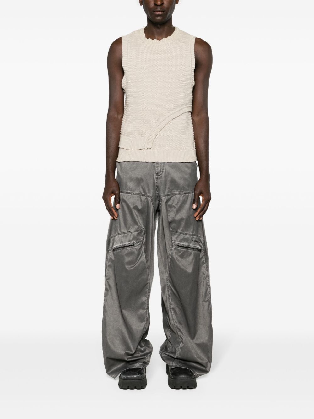 Pop-up wide-leg trousers - 3