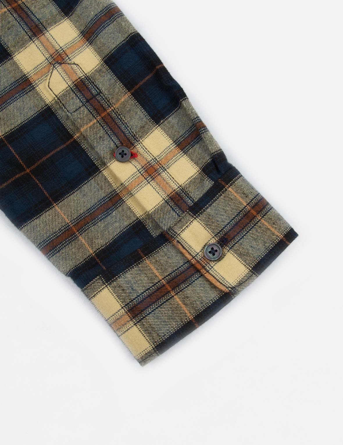 DARUMA AND KAMON PRINT CHECKED FLANNEL SHIRT - 10