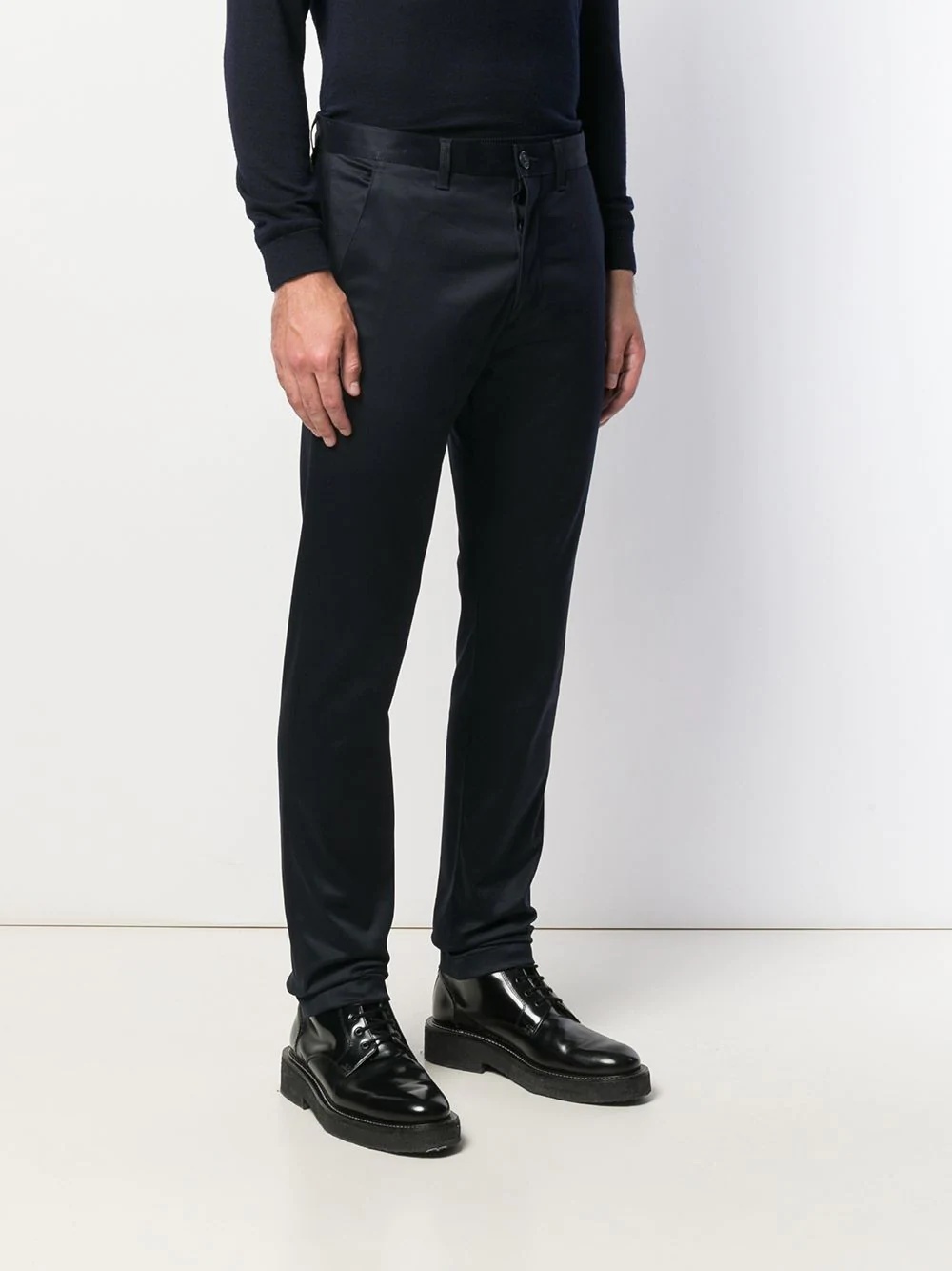 slim-fit tailored chino trousers - 3