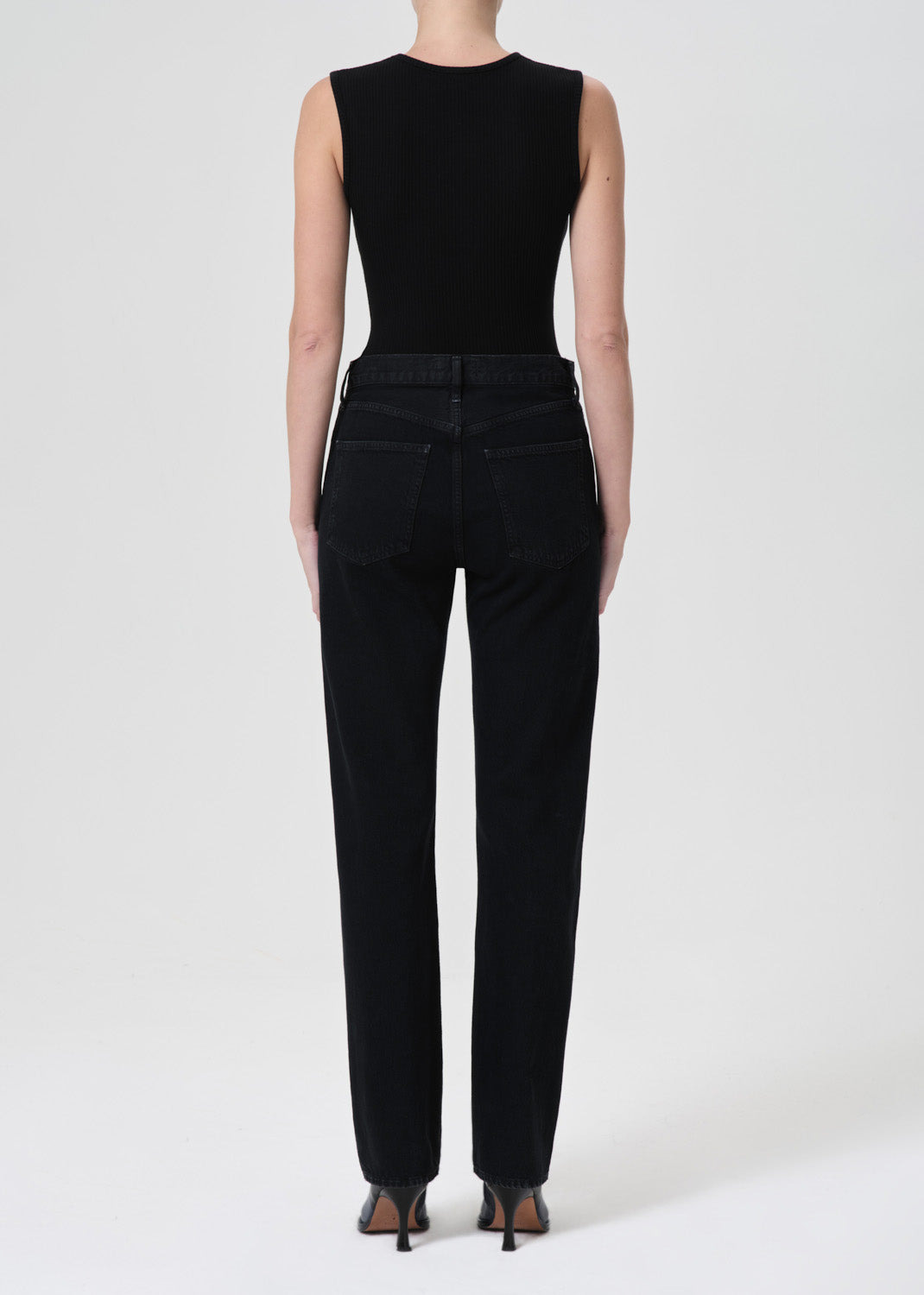 90'S PINCH WAIST HIGH RISE STRAIGHT LONG IN CRUSHED - 3