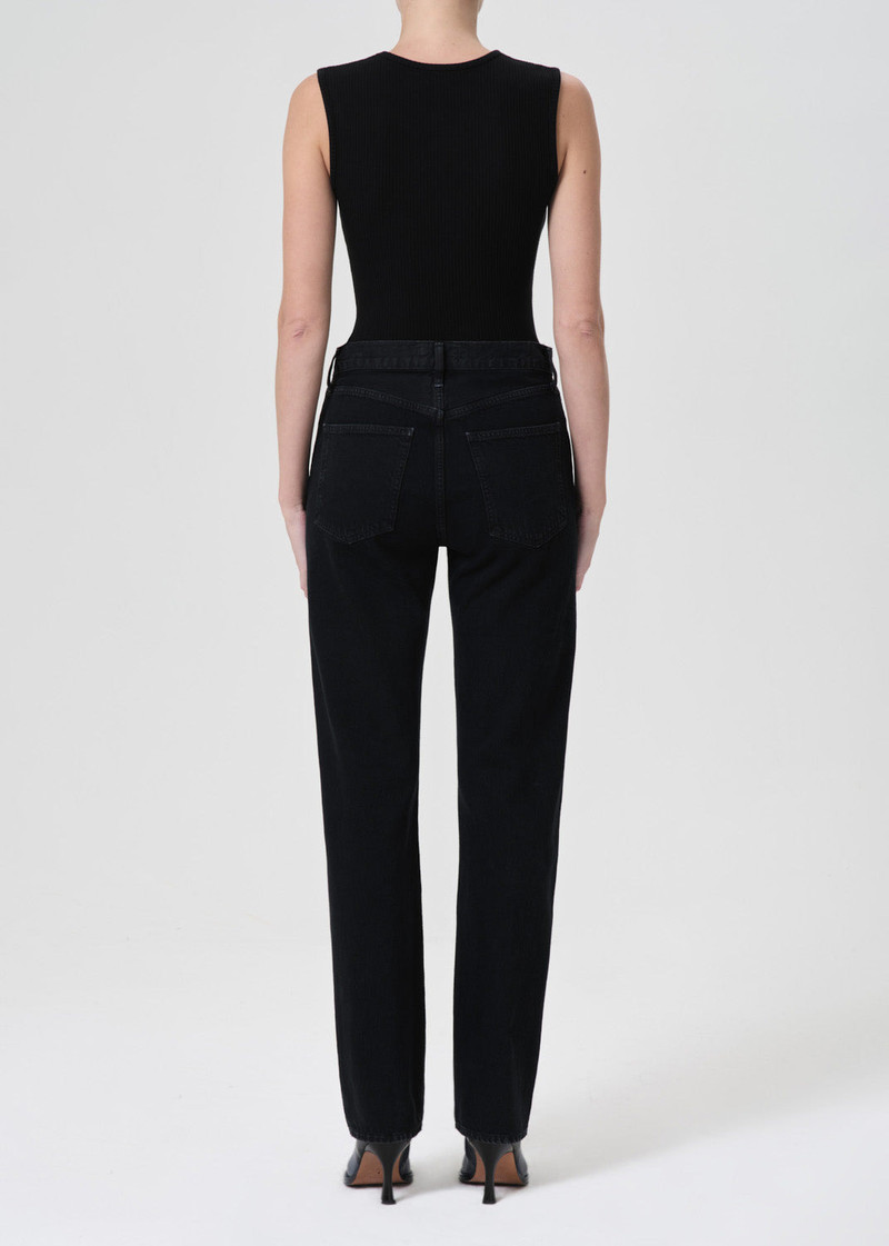 90'S PINCH WAIST HIGH RISE STRAIGHT LONG IN CRUSHED 3