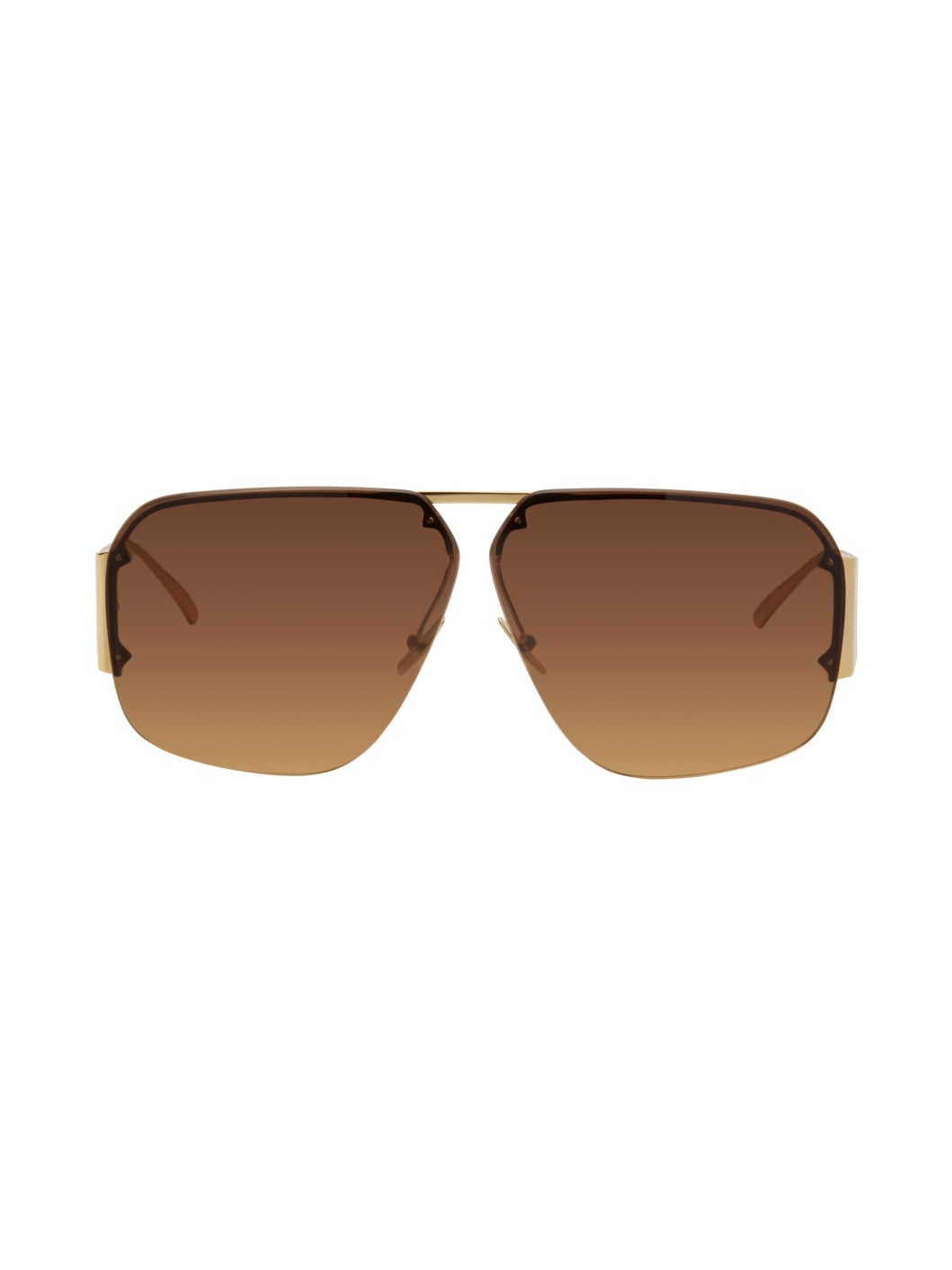 Gold Rimless Sunglasses - 1