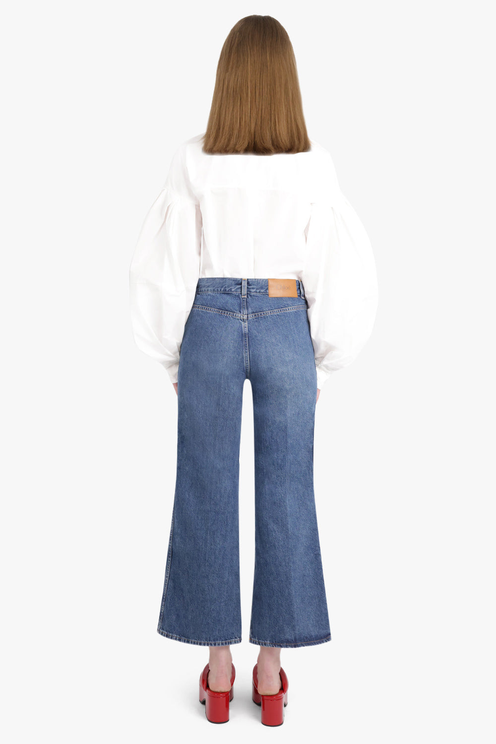 L/S SHIRT WITH BALLOON SLEEVES | WHITE - 5