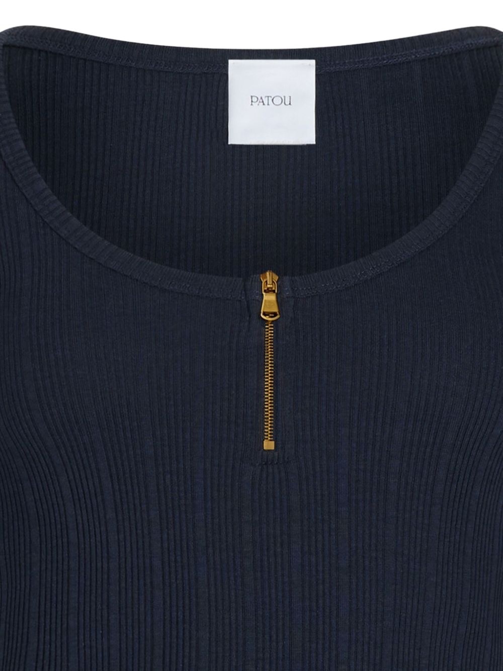 scoop-neck ribbed T-shirt - 2
