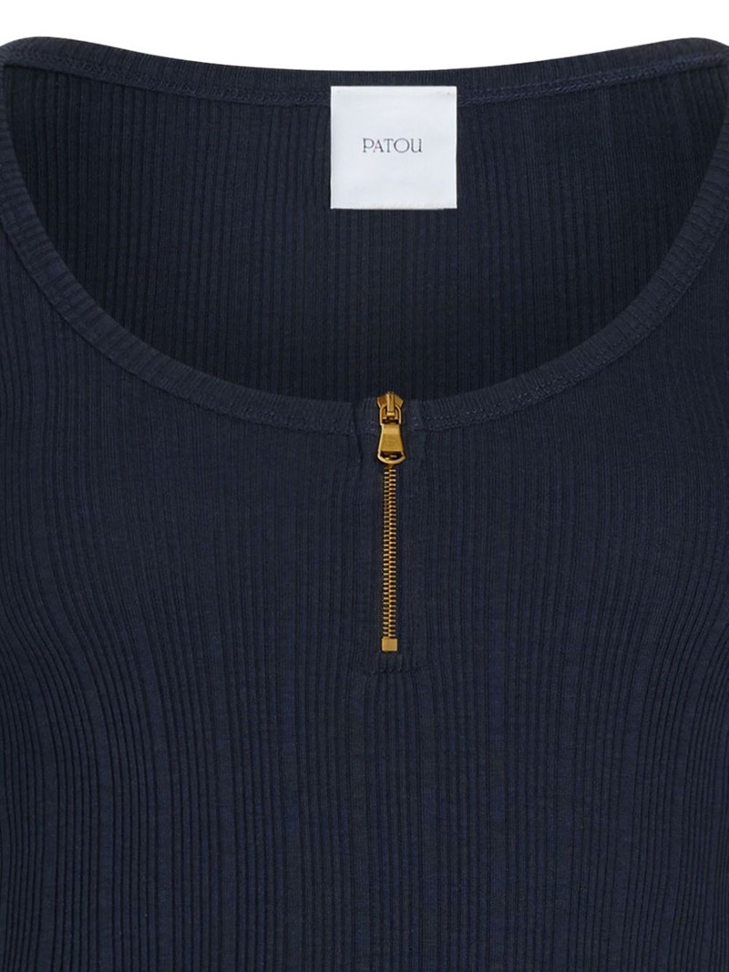 PATOU scoop-neck ribbed T-shirt outlook