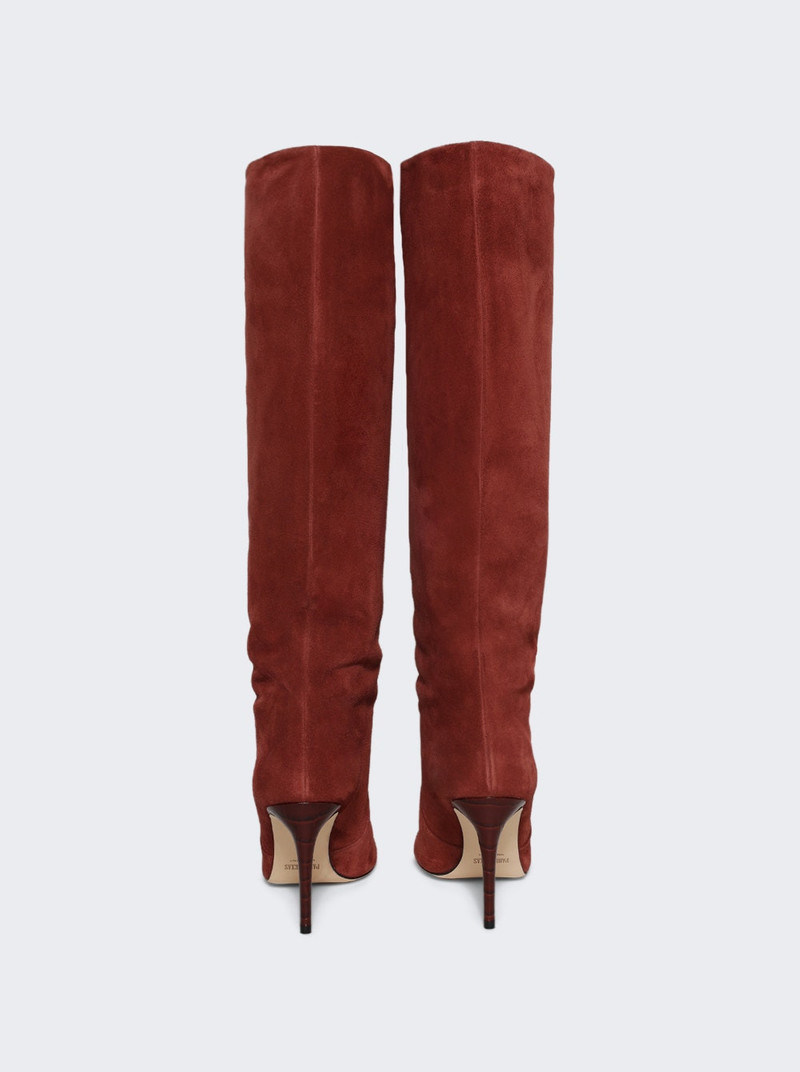 Suede Stiletto 부트 85 브랜디 4