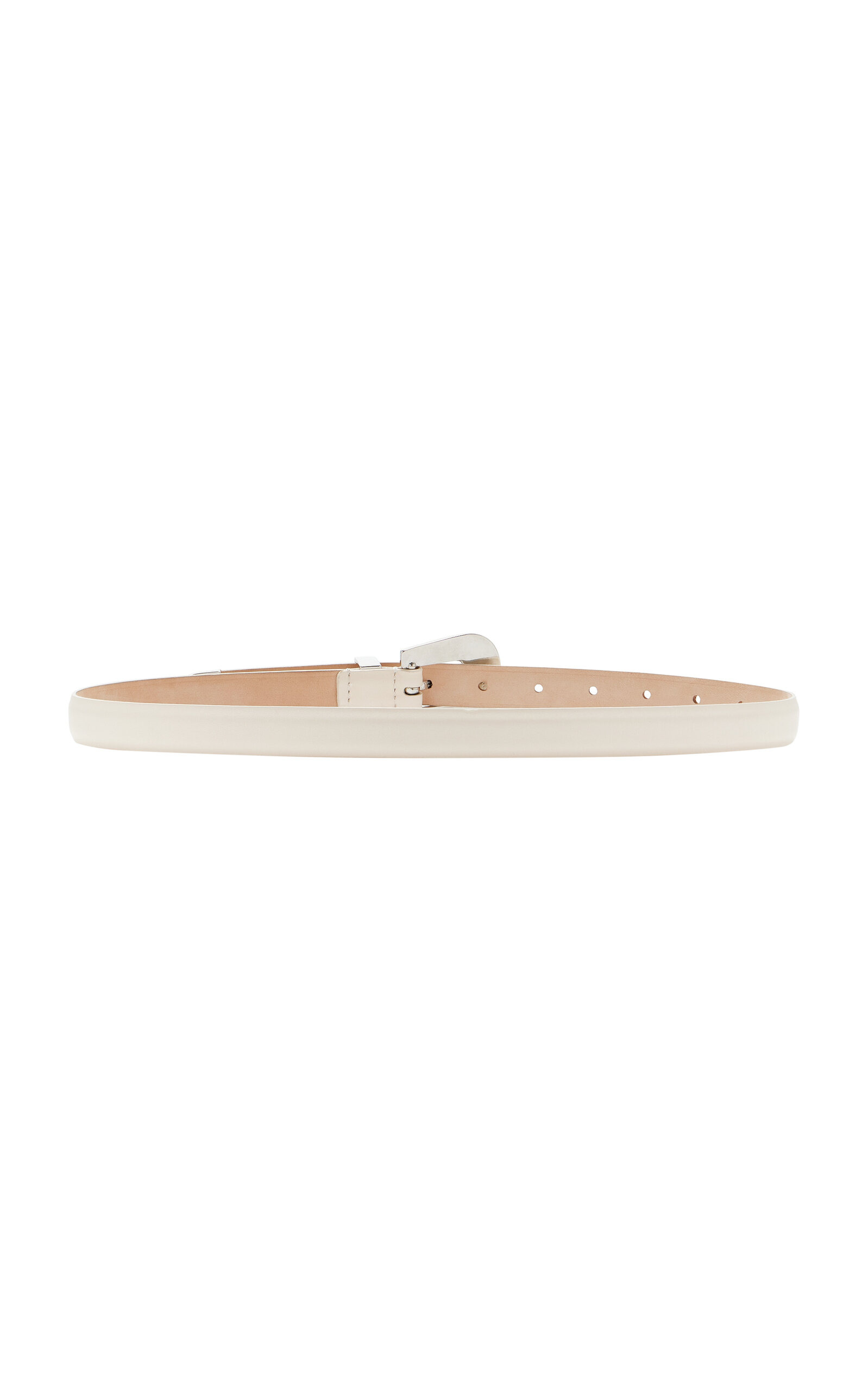 Travertine Leather Belt ivory - 3