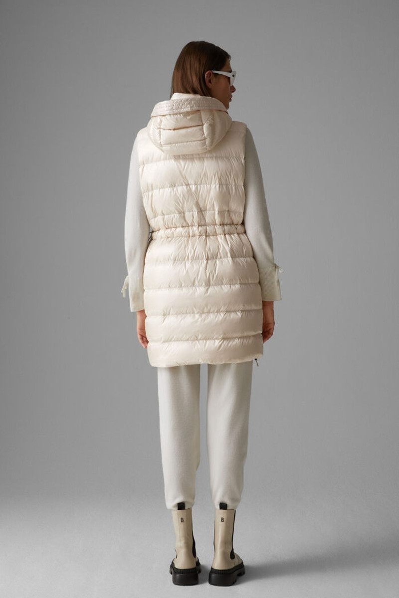 Jella Down waistcoat in Cream 3