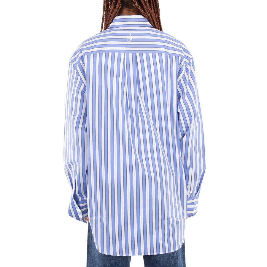 JW Anderson Peplum Drape Striped Shirt - 5
