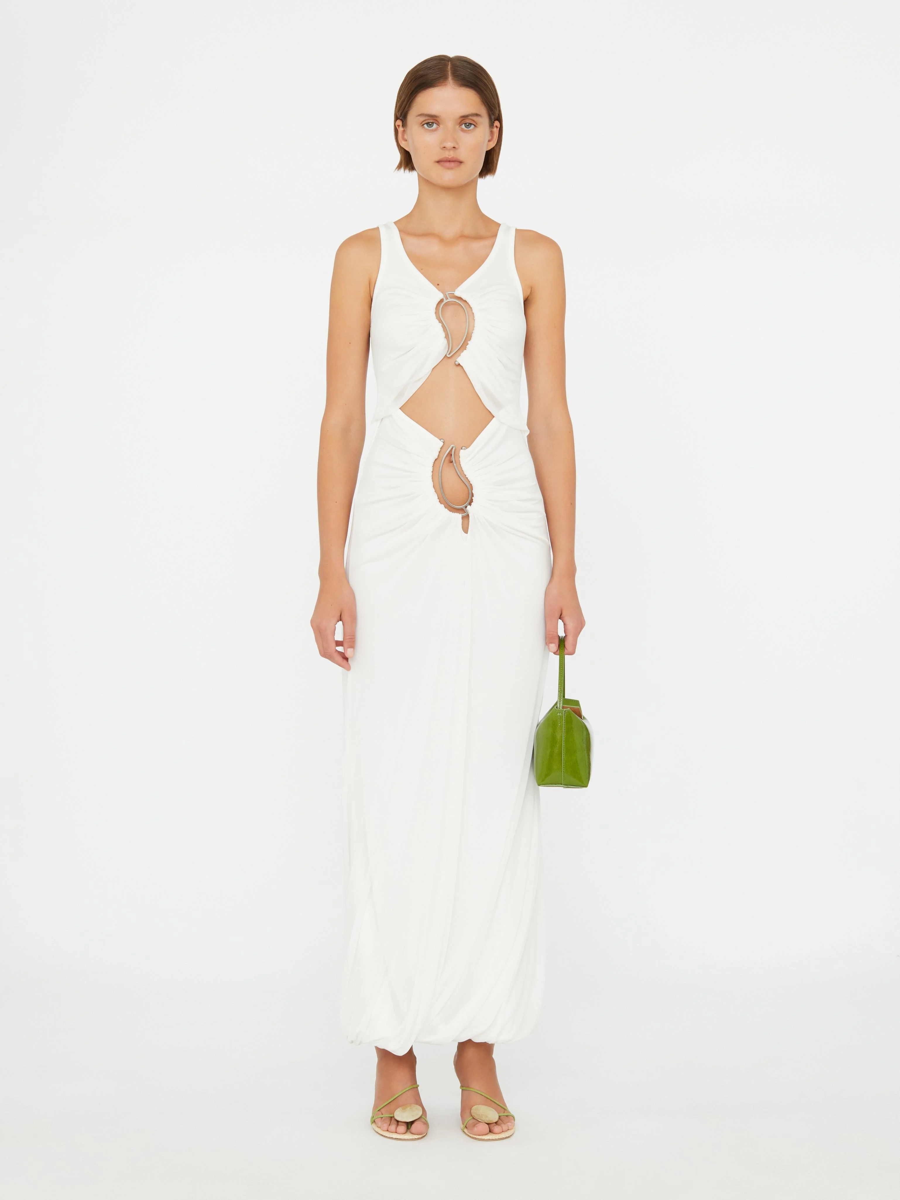 Paisley Overlay Disconnect Encased Dress - 1