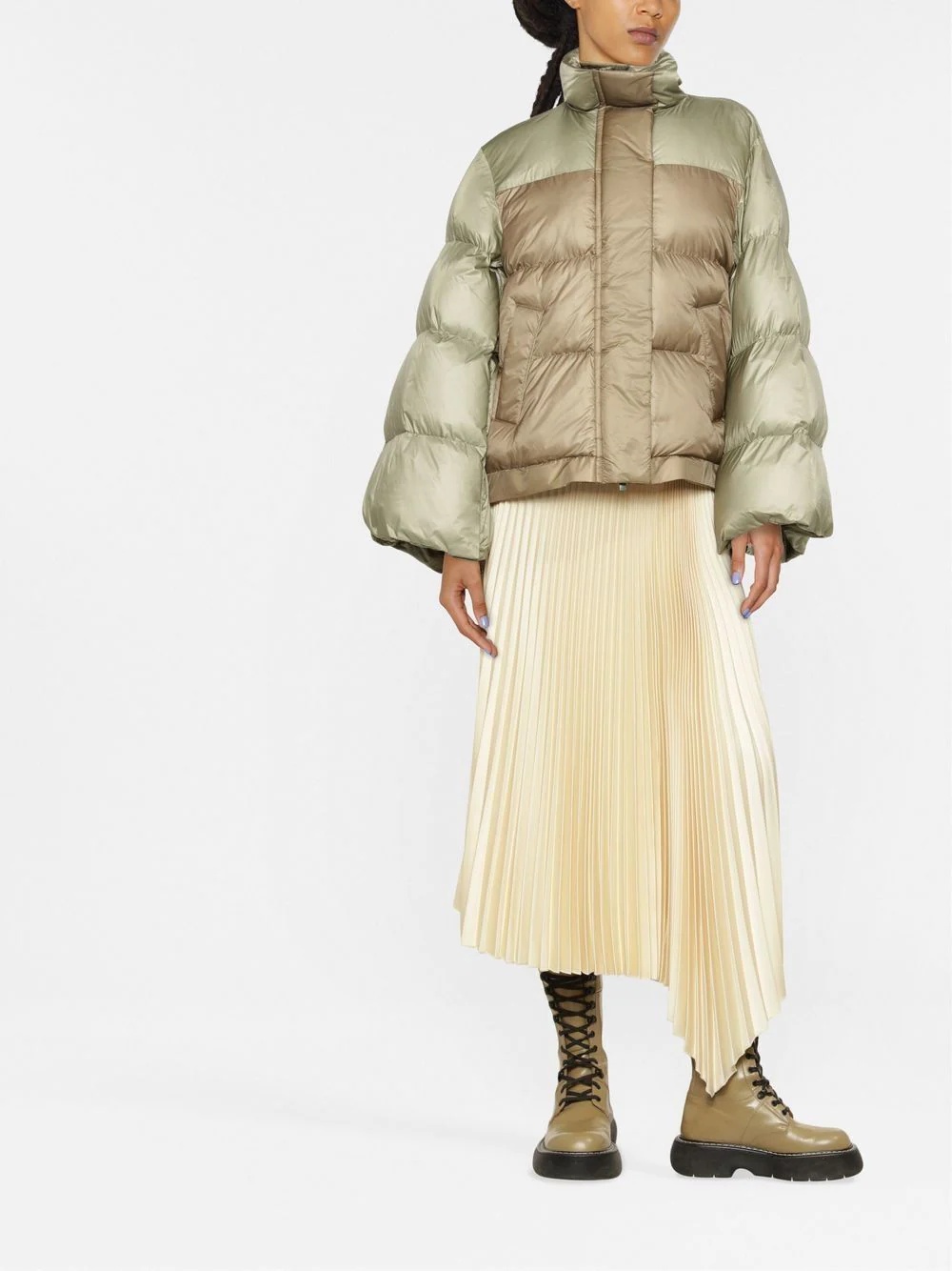 bell sleeves puffer jacket - 3