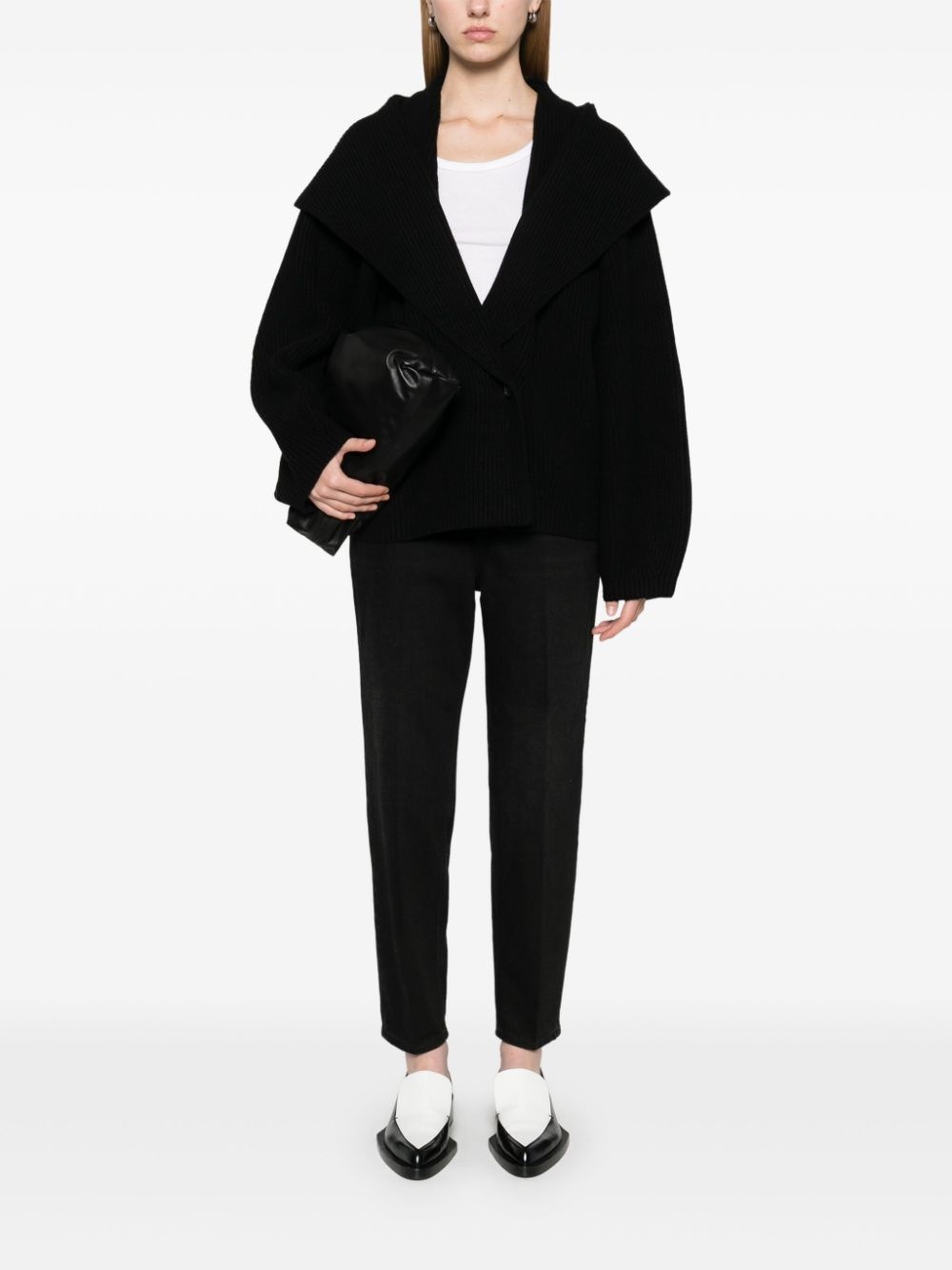 shawl-lapels cardigan - 2