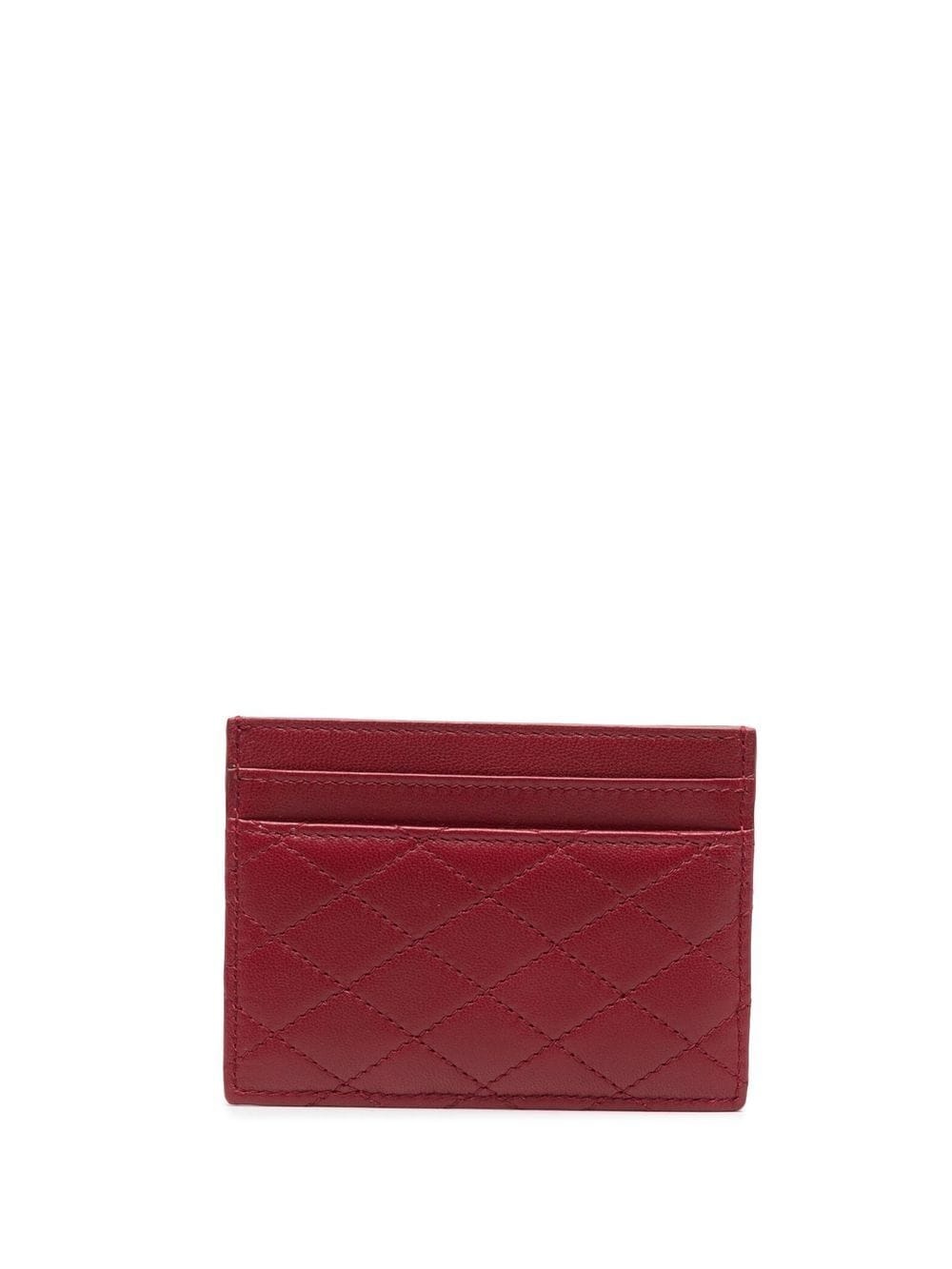 logo-plaque leather cardholder - 2