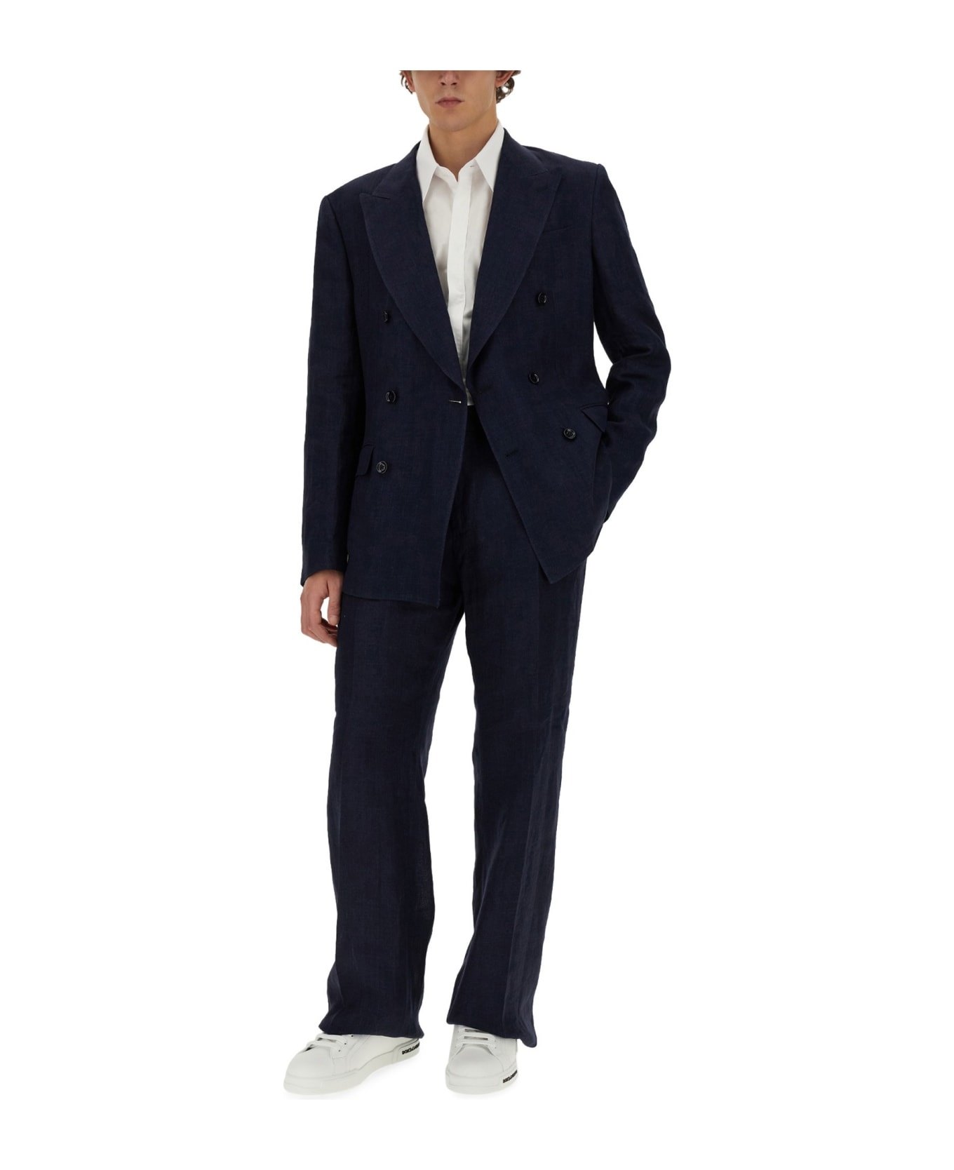 Double-breasted Tailored Blazer - 4