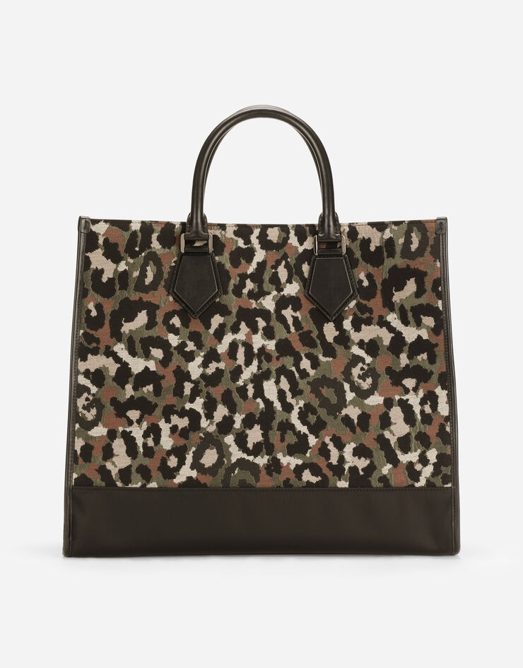 Large camouflage jacquard shopper - 4