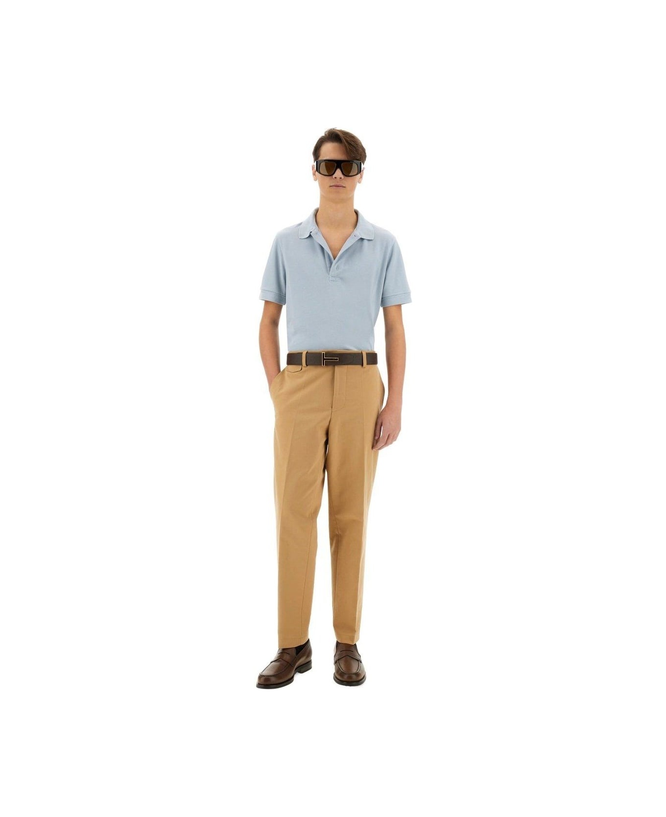 Logo Embroidered Short-sleeved Polo Shirt - 3