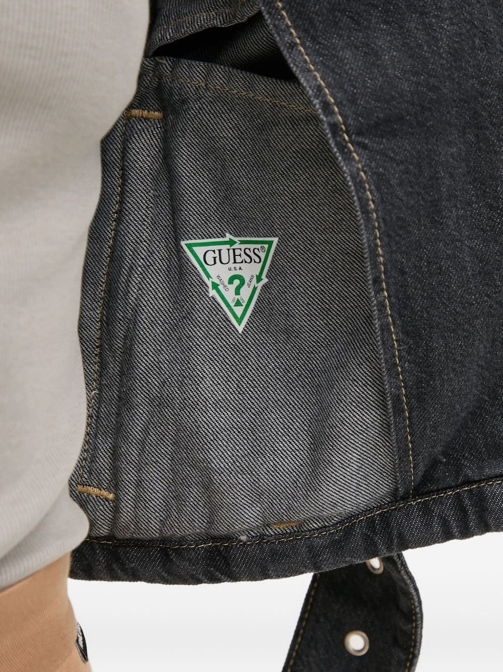 belted denim jacket - 5