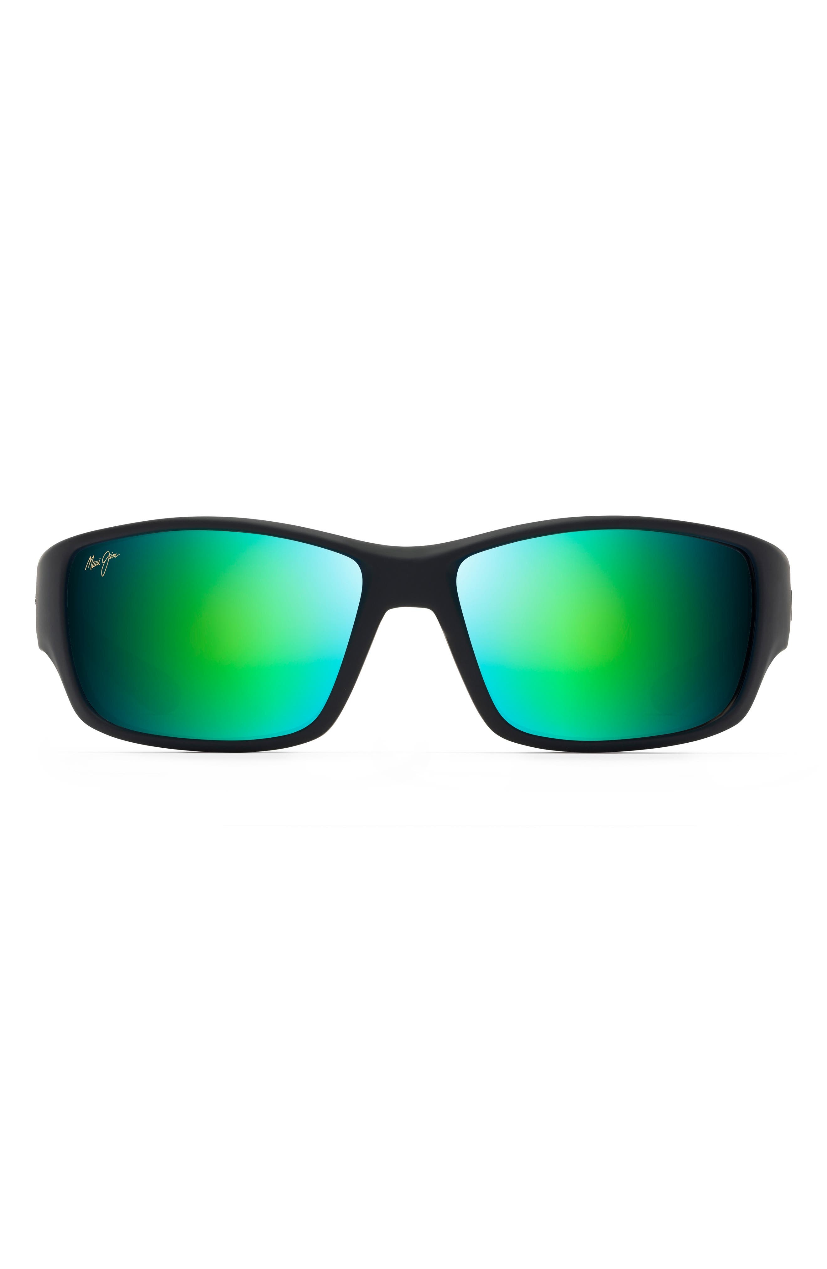 Maui Jim Local Kine 61mm Polarized Sunglasses in Black/Green/Grey at Nordstrom - 3