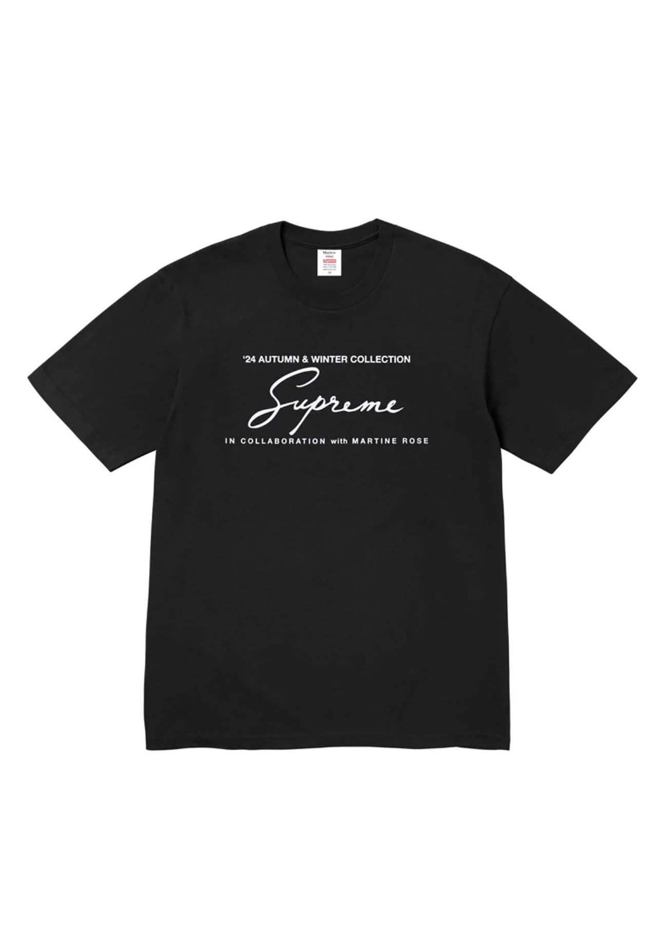 Supreme X Martine Rose Logo Tee - Black - 1