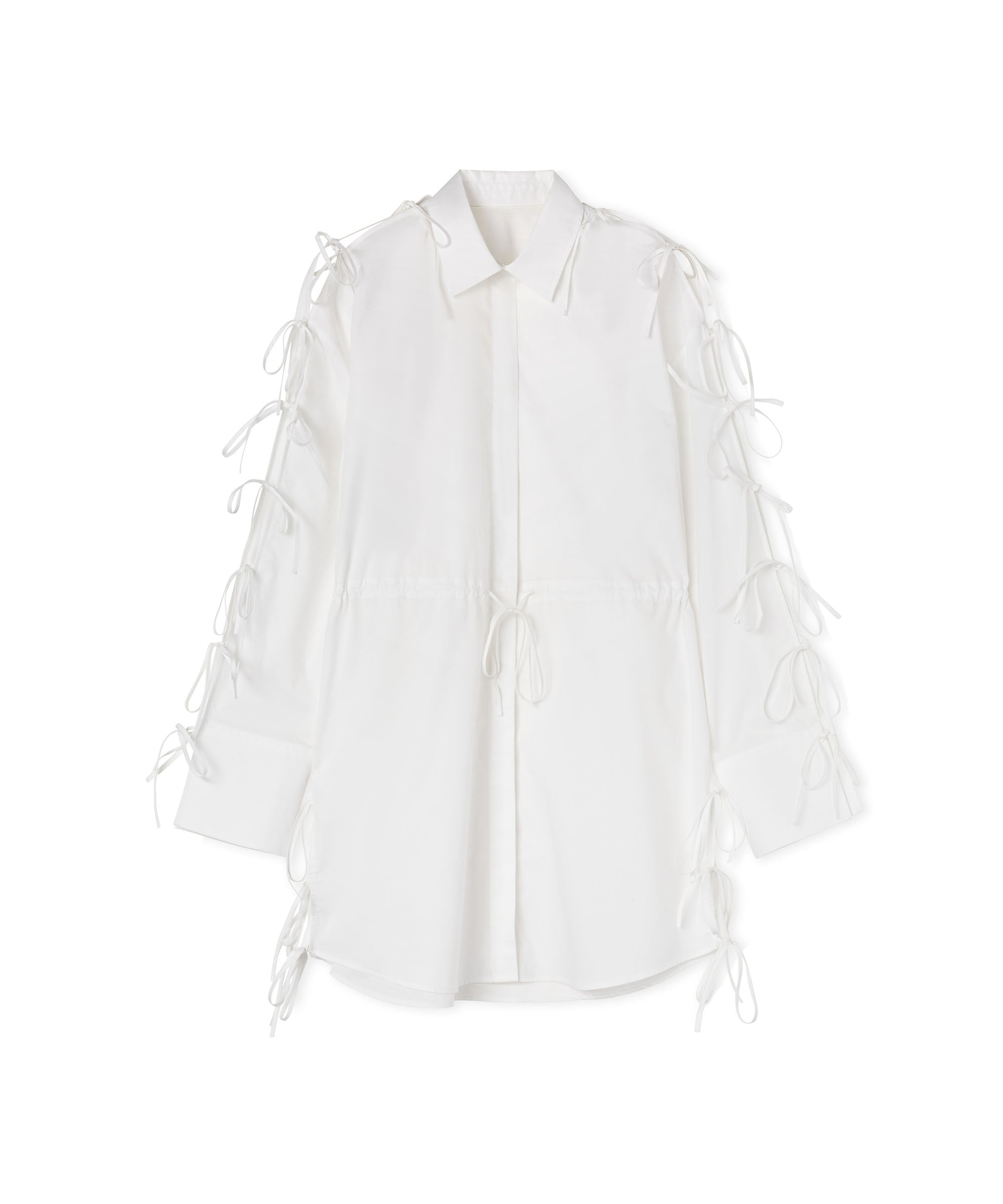 Poplin cotton chemisier mini dress - 3