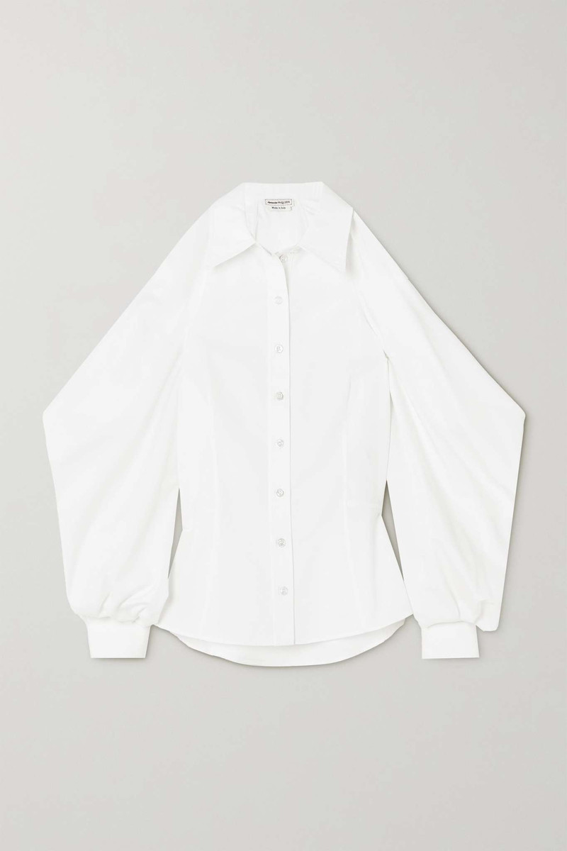 Cutout cotton-poplin shirt 1