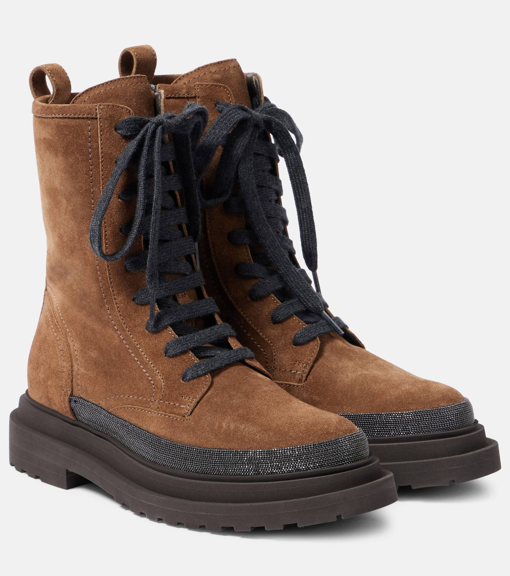 Suede combat boots - 1