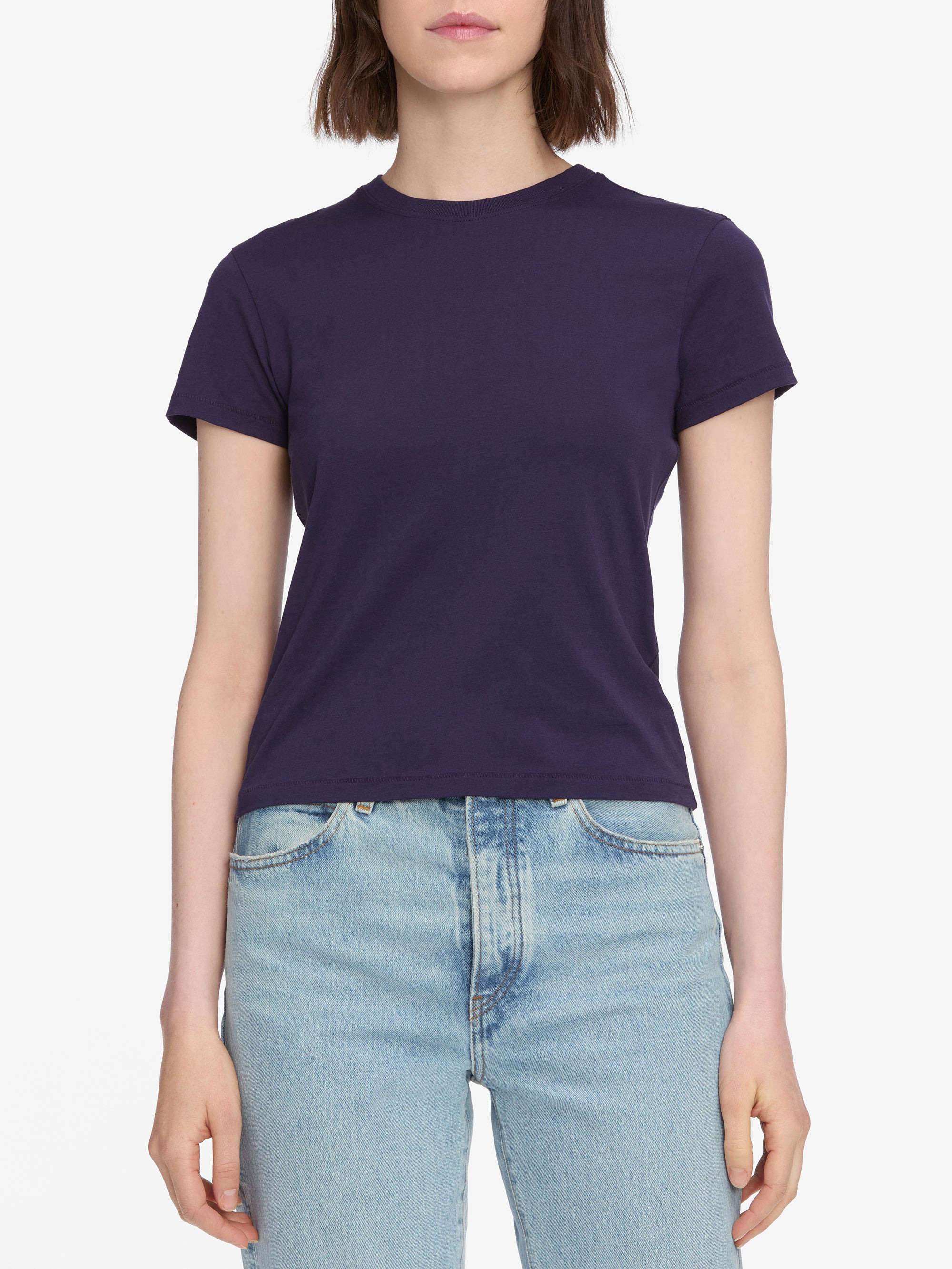 The Baby Tee in Royal Purple - 3