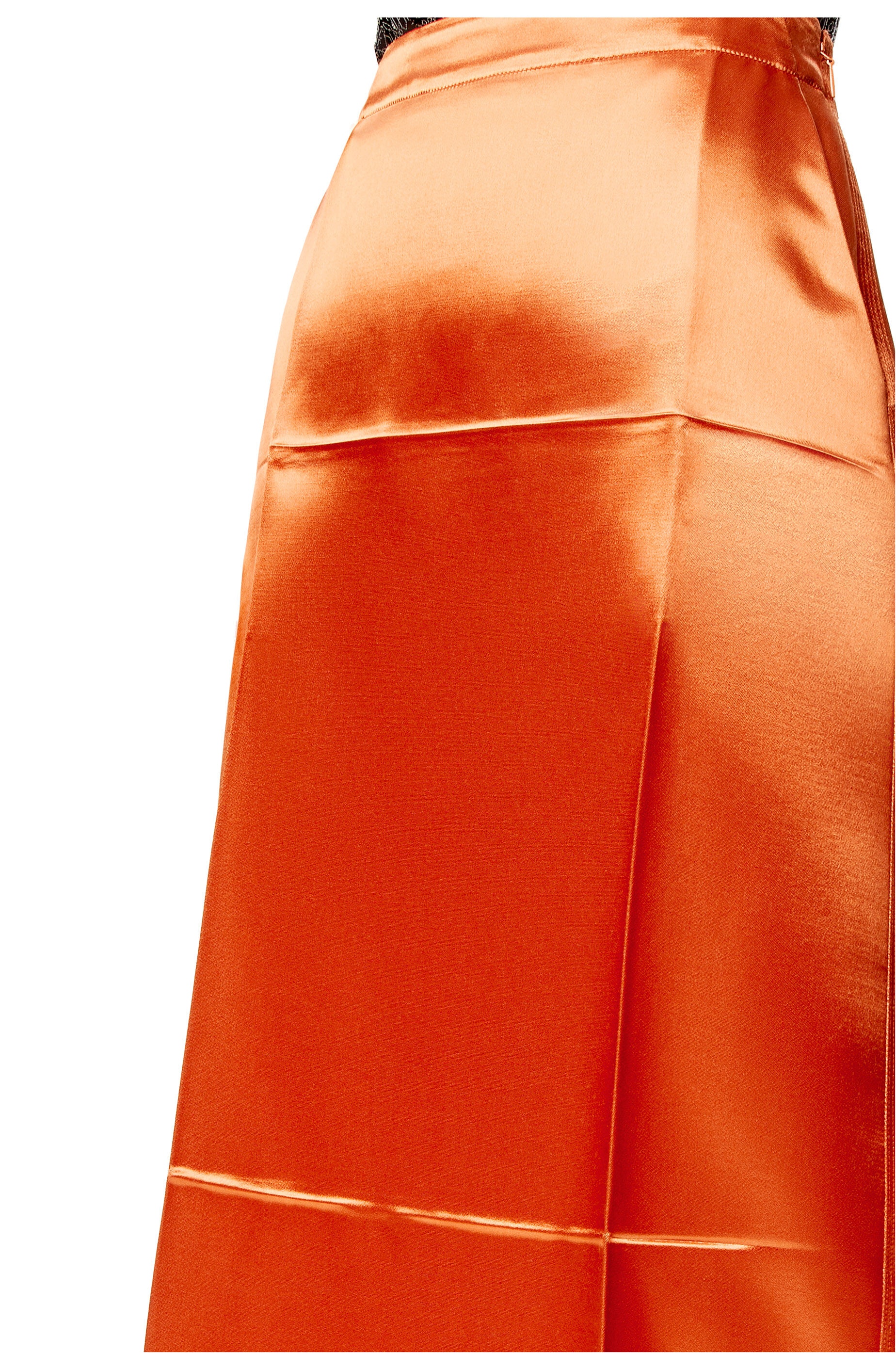 Slip midi skirt in satin - 5