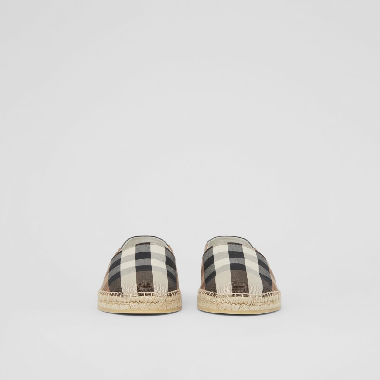 Check Cotton and Leather Espadrilles - 5