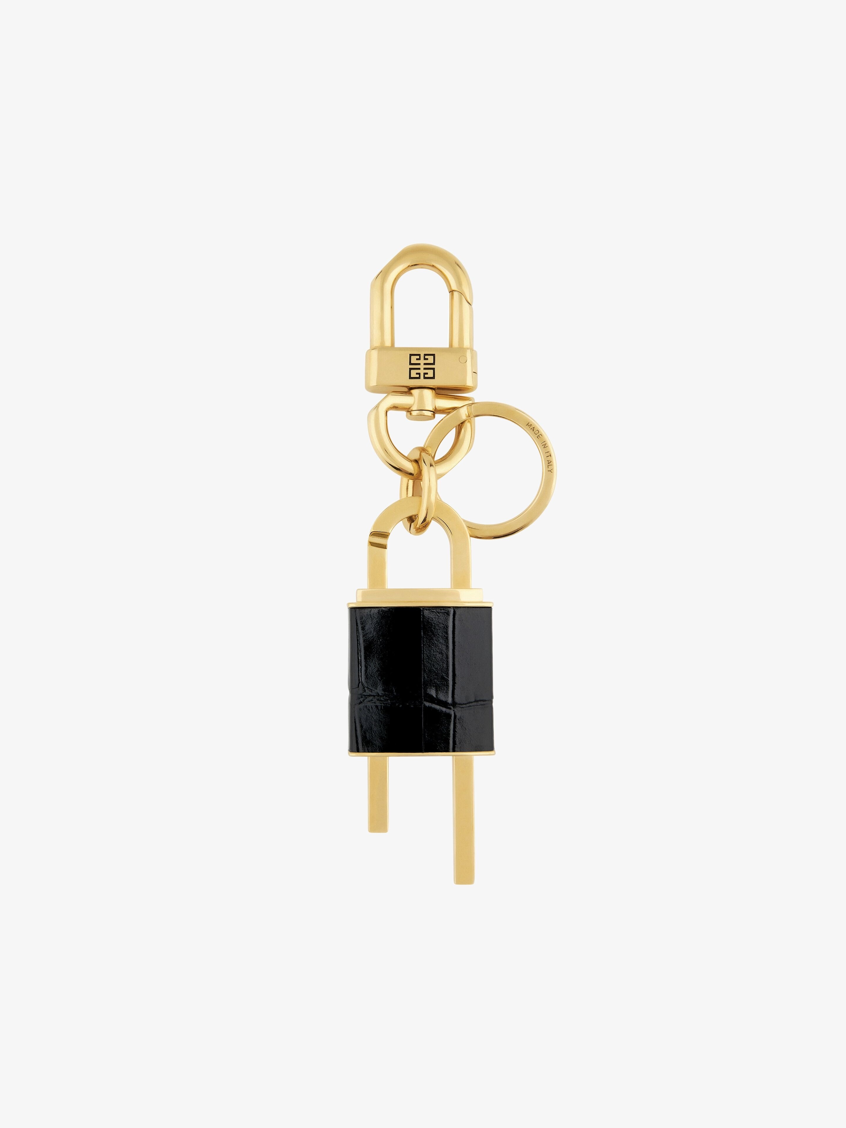 4G PADLOCK KEYRING IN METAL AND LEATHER - 2
