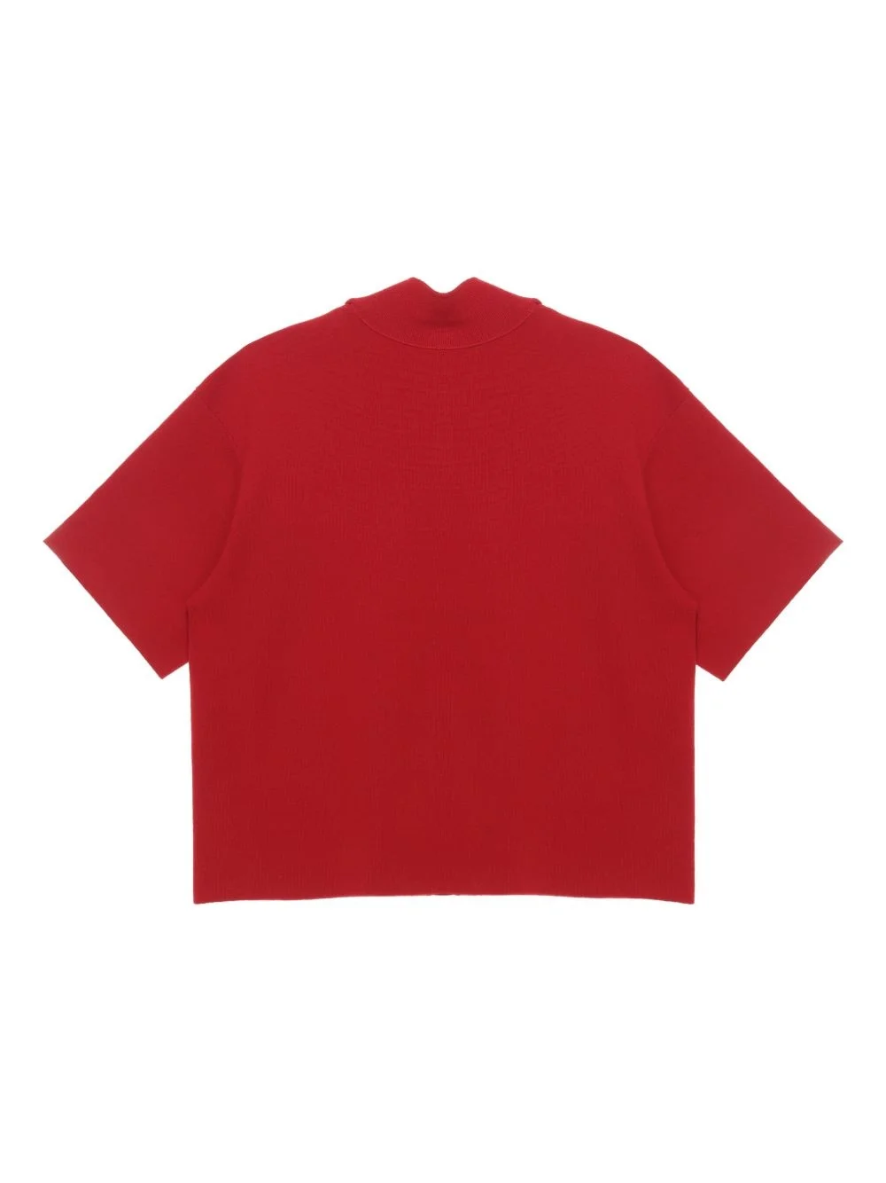 high-neck short-sleeve top - 1