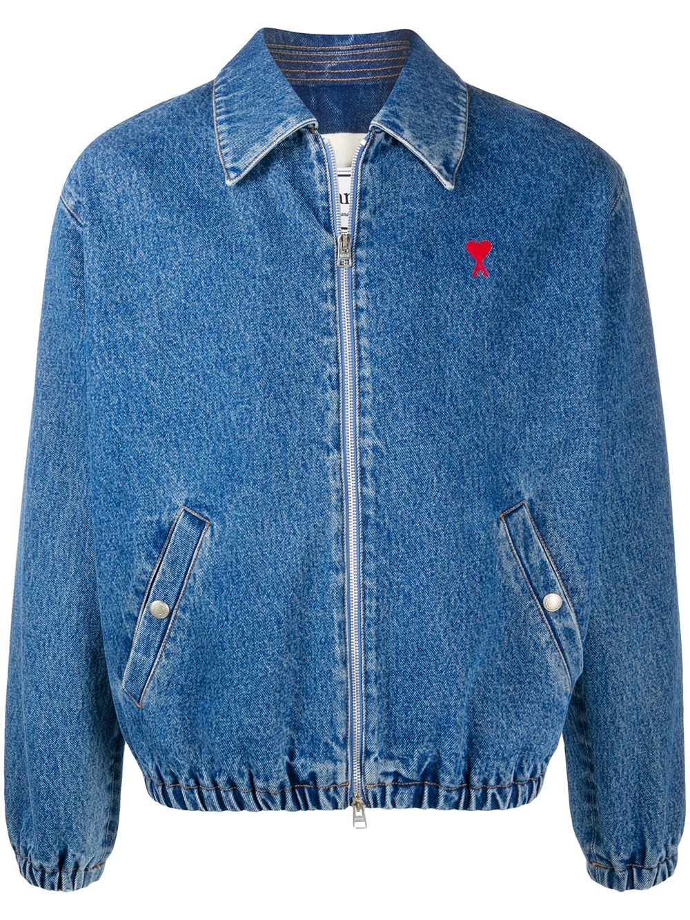 Ami De Coeur denim zip jacket - 1