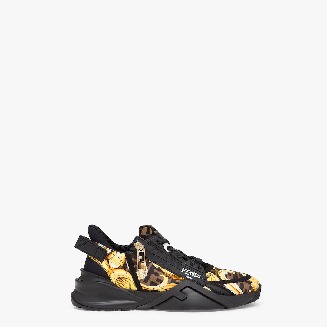 Fendace black nylon low-tops - 1