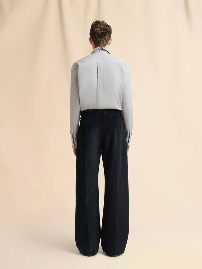BLACK VELVET TROUSERS WITH TULIP PRINT 3