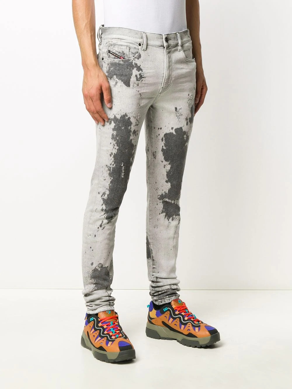 acid wash D-Amny skinny jeans - 3