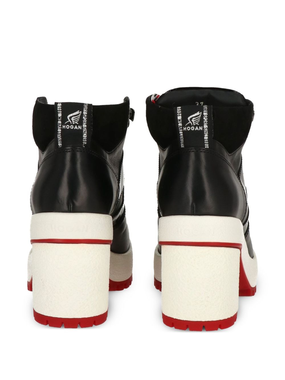 lace-up platform ankle boots - 3