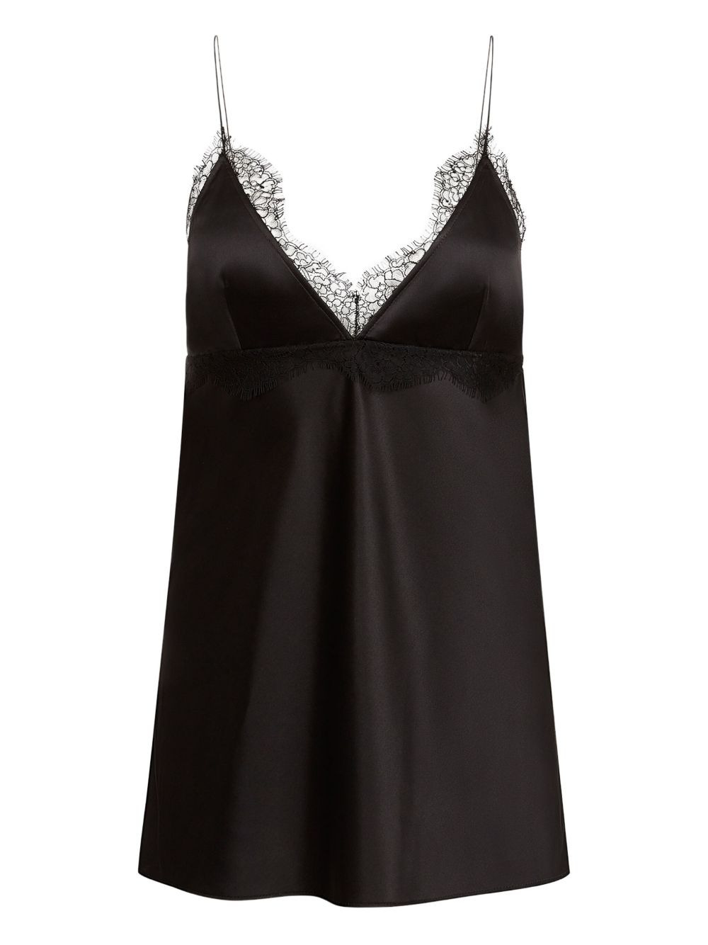 lace-trimmed sleeveless top - 1