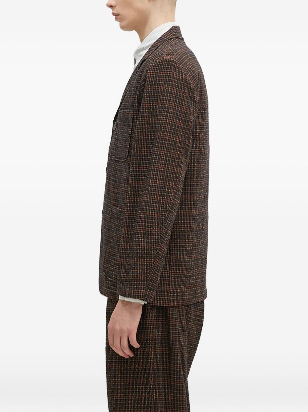 checked patch-pocket blazer - 2